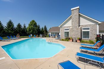 Sparkling pool with sundeck